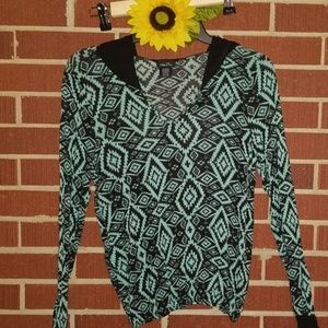 Rue 21 Long Sleeve Aztec Shirt